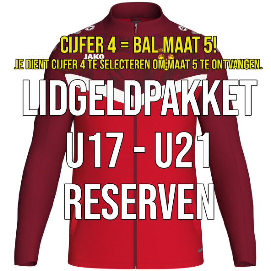 Afbeeldingen van LIDGELDPAKKET: U17 - U21 - RESERVEN